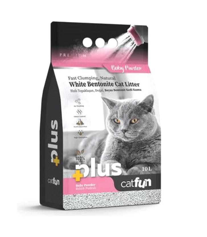 Cat Fun Plus Clumping Cat Litter Baby Powder 10L - Tailix
