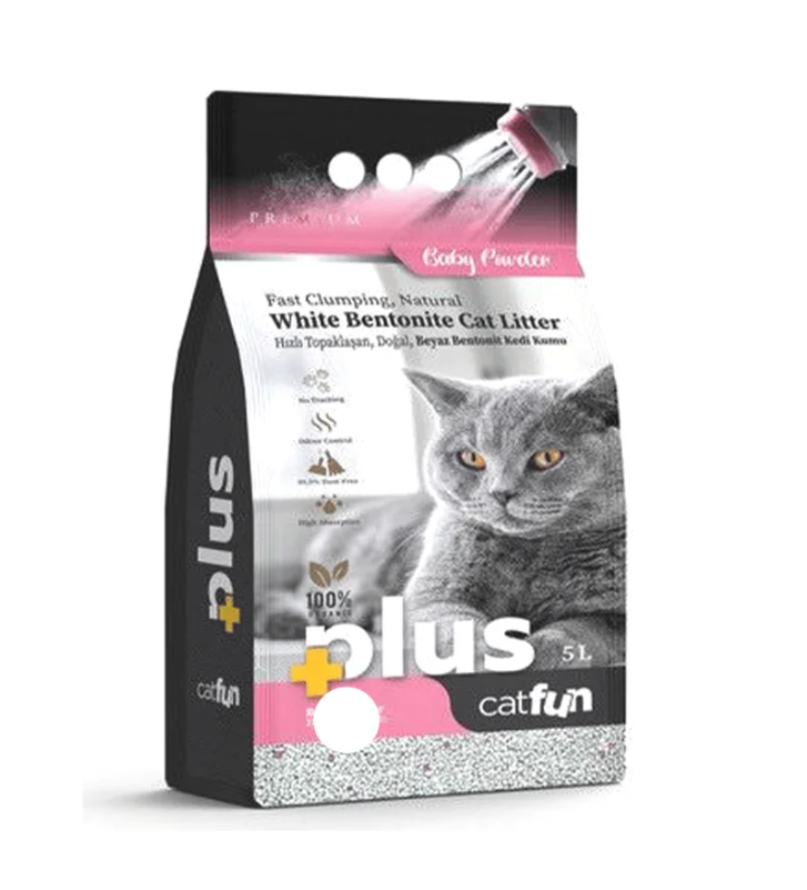 Cat Fun Plus Clumping Cat Litter Baby Powder 5L - Tailix