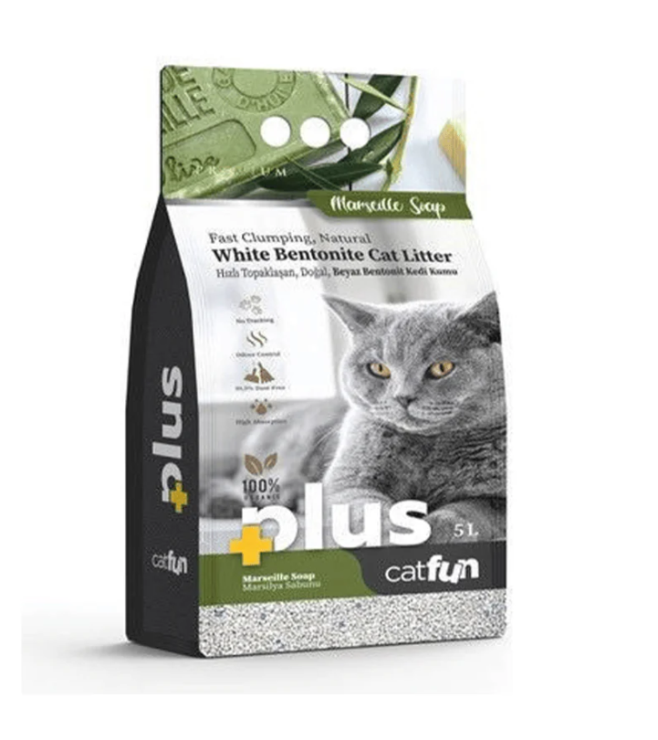 Cat Fun Plus Clumping Cat Litter Marseille Soap 5L - Tailix