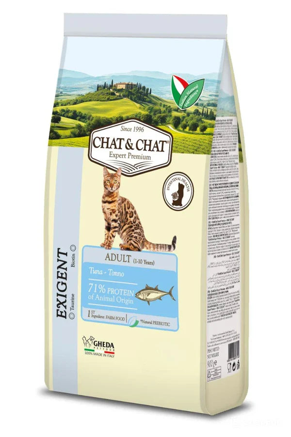 Chat&Chat Expert Exigent Cat Dry Food Tuna 900g - Tailix