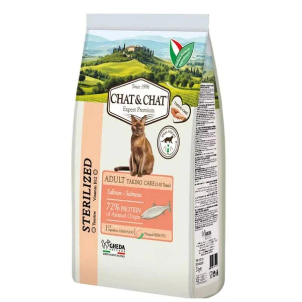 Chat&Chat Expert Sterilised Cat Dry Food Salmon 900g - Tailix