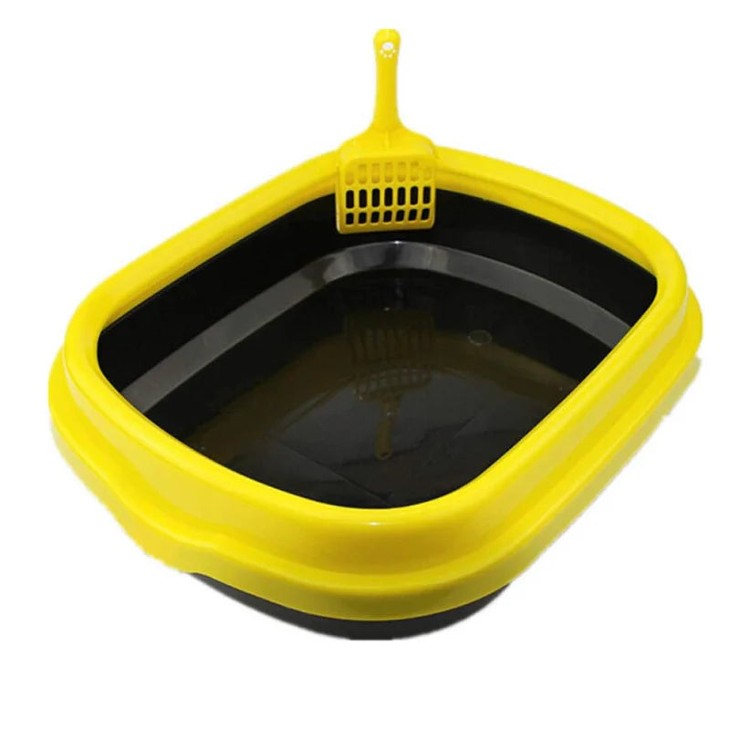 Groovy Cat Litter Tray Yellow With Scoop - Tailix