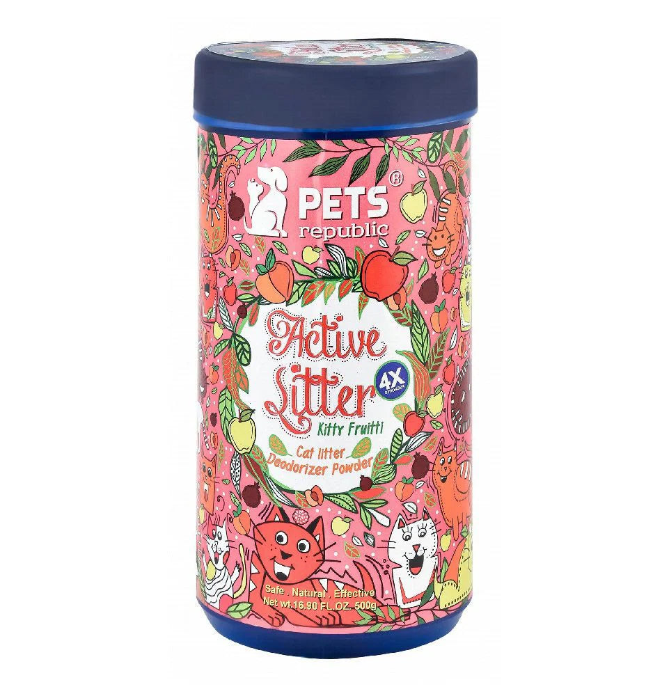 Pets Republic Active Litter Deodorizer Powder Kitty Fruitti 500g - Tailix