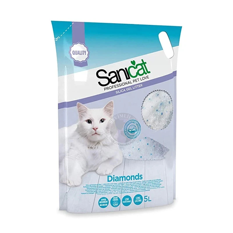 Sanicat Cat Litter Silica Gel Diamonds 5L - Tailix