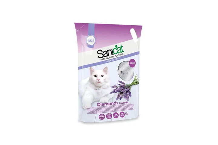 Sanicat Cat Litter Silica Gel Lavander 5L - Tailix