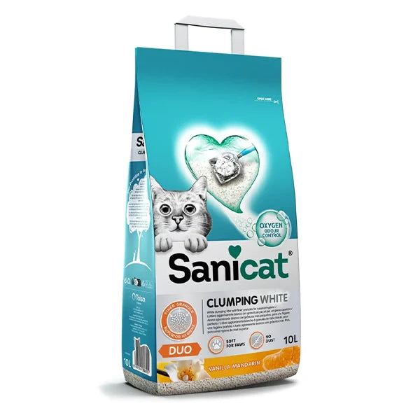 Sanicat Clumping Cat Litter Duo Vanilla&Mandarin 10L - Tailix