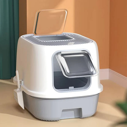 Naomi Double Door Cat Litter Box With Scoop