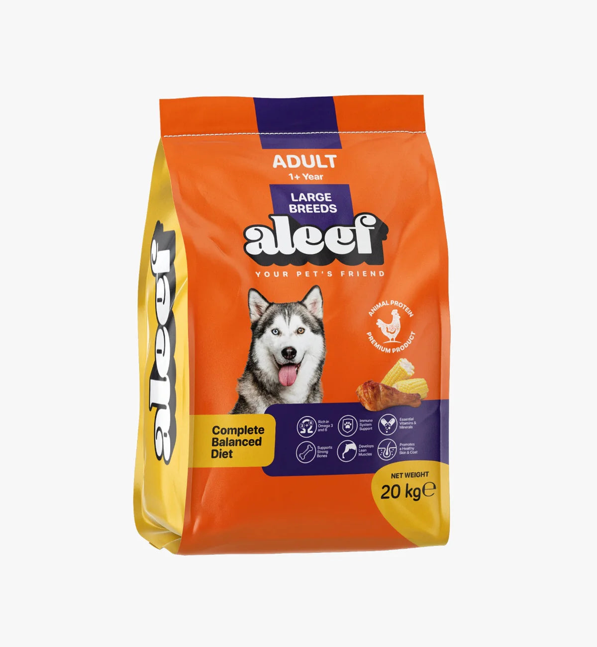 Aleef Large Breed Dog Dry Food 20kg - Tailix