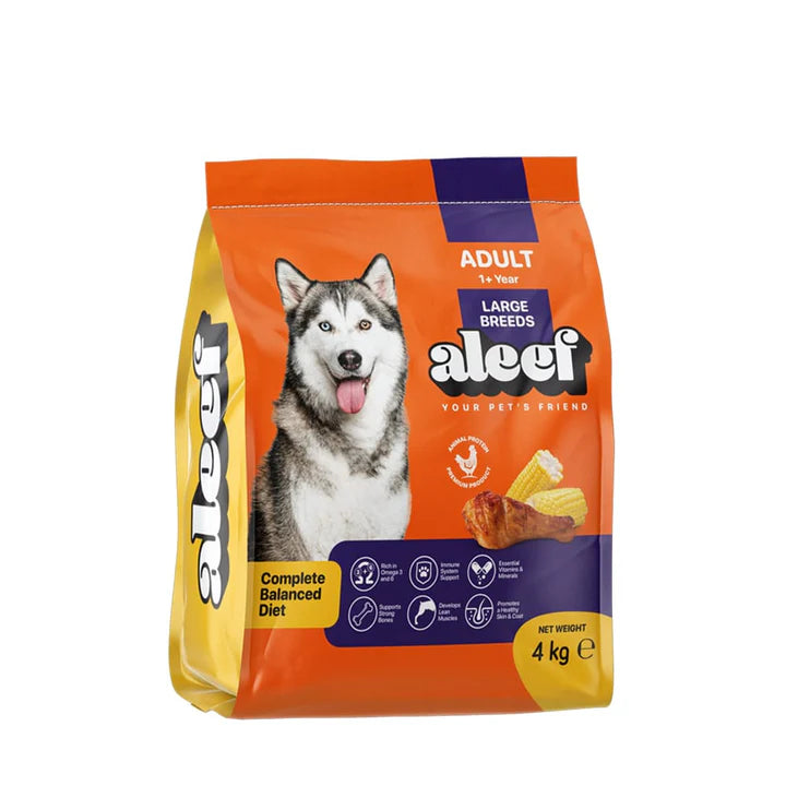 Aleef Large Breed Dog Dry Food 4kg - Tailix