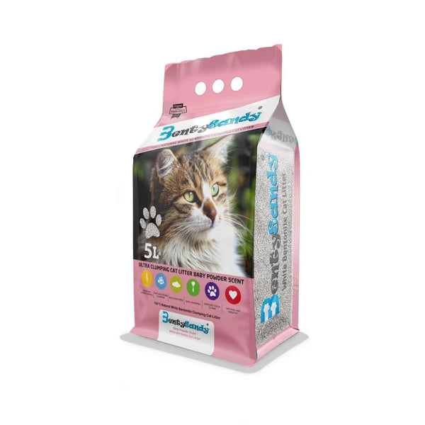 Benty Sandy Clumping Cat Litter Baby Powder 10L - Tailix