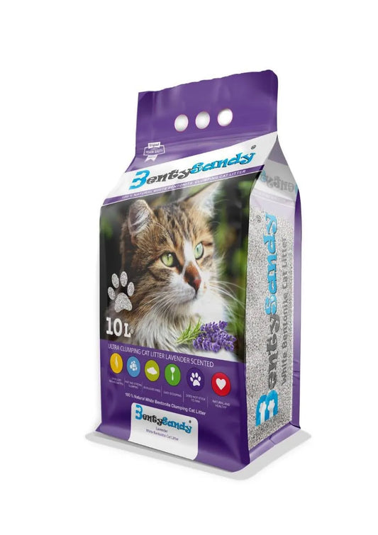 Benty Sandy Clumping Cat Litter Lavender 10L - Tailix 