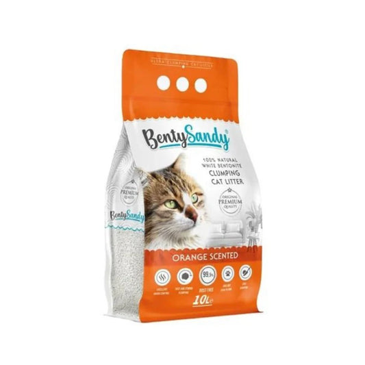 Benty Sandy Clumping Cat Litter Orange 10L - Tailix