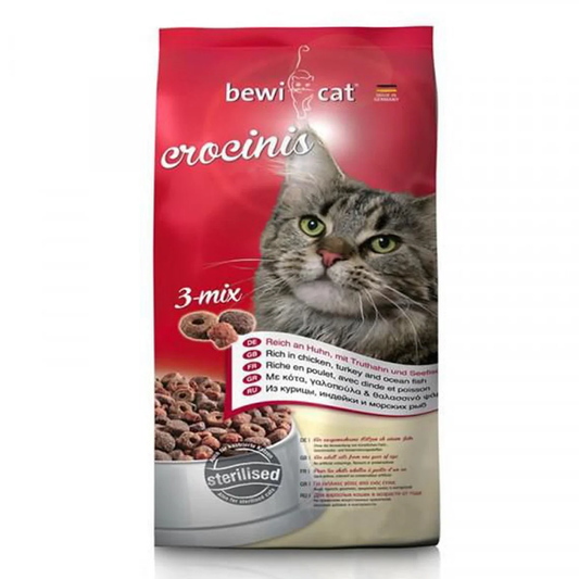 Bewi Sterilised Cat Dry Food Crocinis 3 Mix - Tailix