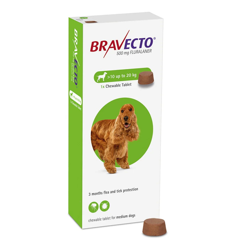Bravecto Anti Flea&Tick 1 Chew Tablet 10-20kg