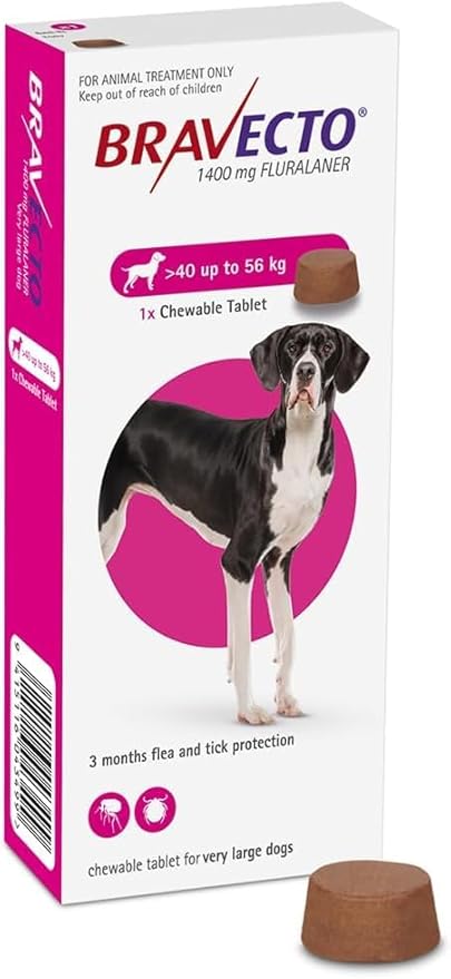Bravecto Anti Flea&Tick 1 Chew Tablet 40-56kg