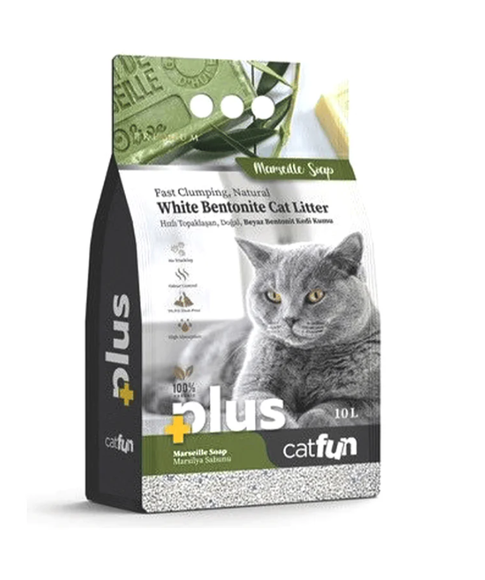 Cat Fun Plus Clumping Cat Litter Marseille Soap 10L - Tailix