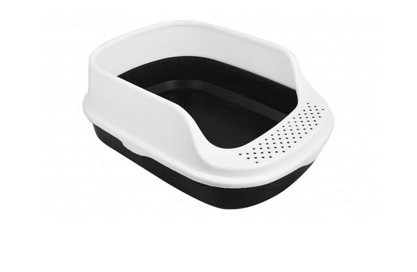 Cat Litter Tray High Edge Black - Tailix