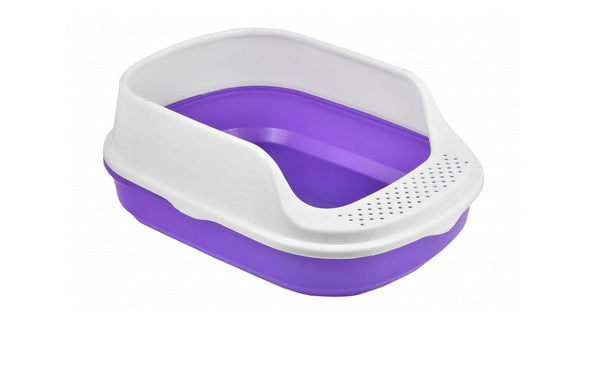 Cat Litter Tray High Edge Purple - Tailix