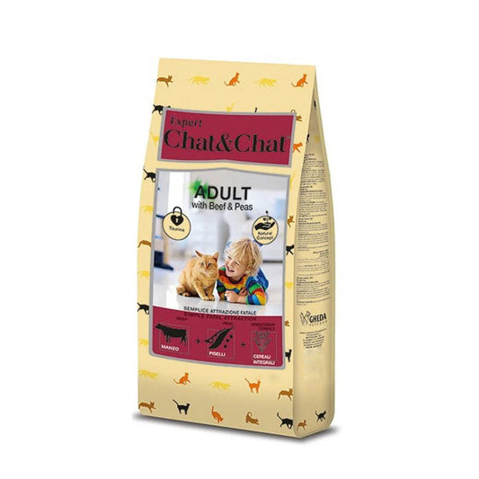 Chat&Chat Cat Dry Food Beef&Peas 900g - Tailix