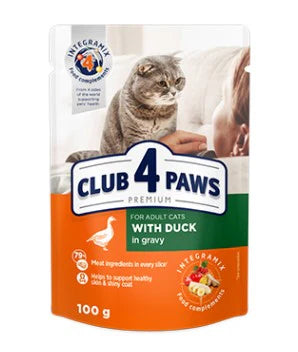 Club 4 Paws Cat Wet Food Duck Gravy Pouch 100g - Tailix