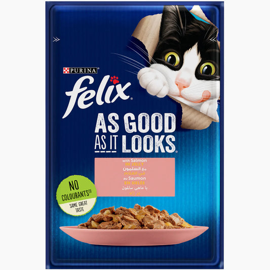 Felix Cat Wet Food Salmon Pouch 85g - Tailix