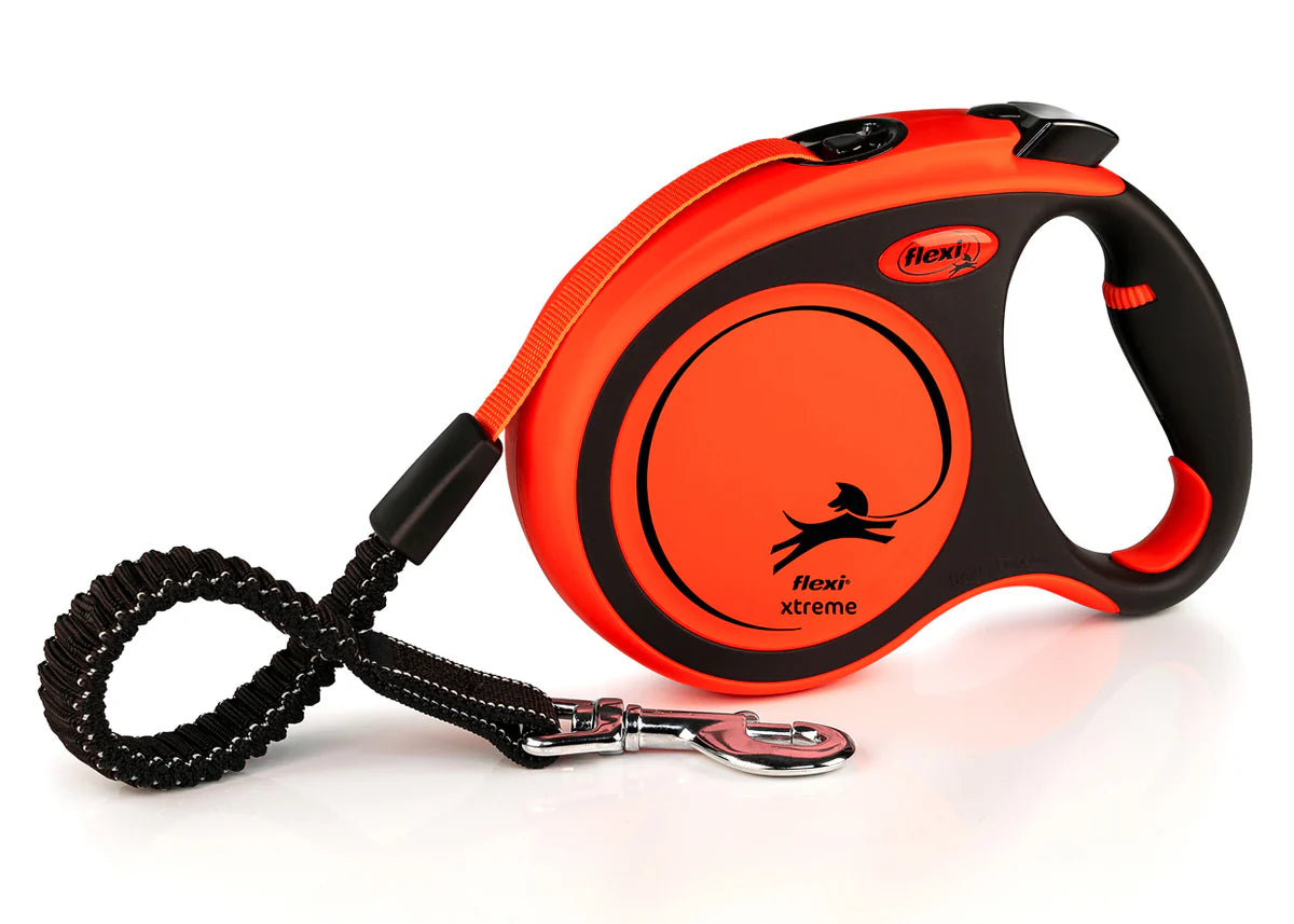 Flexi Extreme Retractable Dog Leash Orange Tape 5m - Tailix