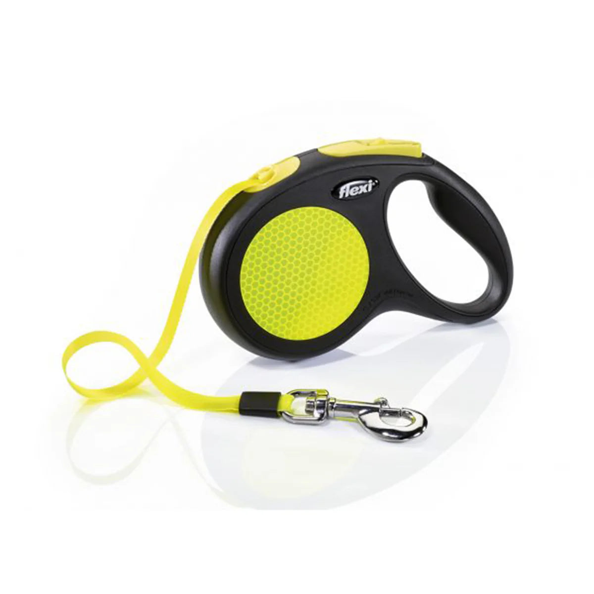 Flexi Neon Retractable Dog Leash Yellow Tape 5m - Tailix