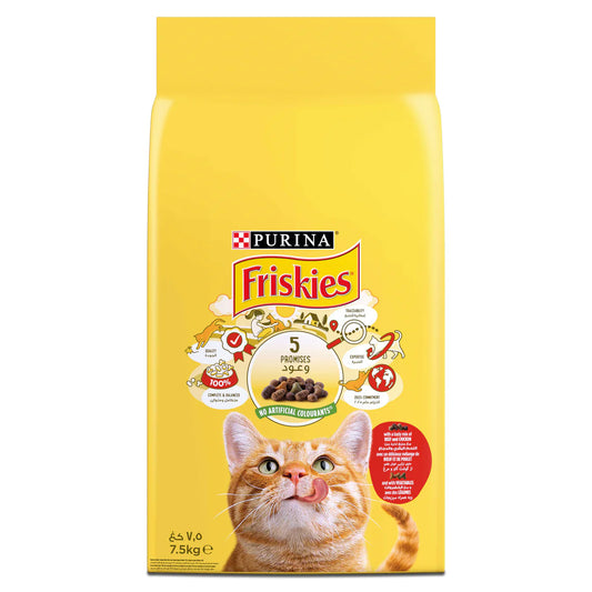 Friskies Cat Dry Food Beef, Chicken&Vegetables - Tailix