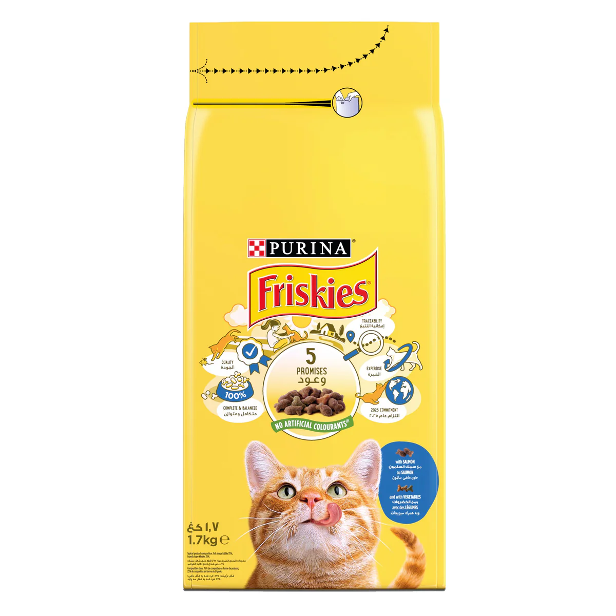 Friskies Cat Dry Food Salmon&Vegetables - Tailix