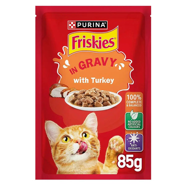 Friskies Cat Wet Food Turkey Pouch 85g - Tailix