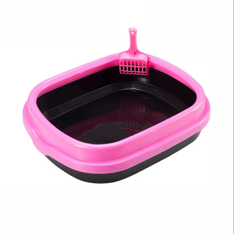 Groovy Cat Litter Tray Pink With Scoop - Tailix