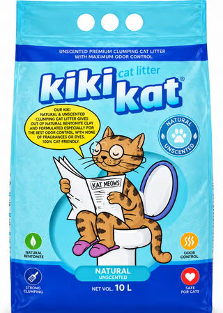 Kiki Kat Clumping Cat Litter Unscented 10L - Tailix