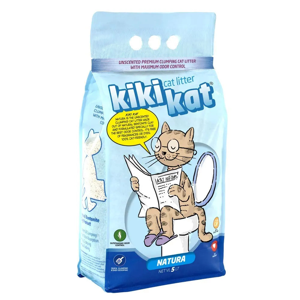 Kiki Kat Clumping Cat Litter Unscented 5L - Tailix