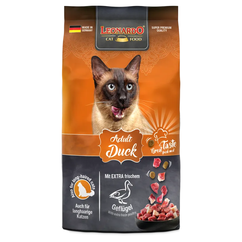 Leonardo Cat Dry Food Duck - Tailix
