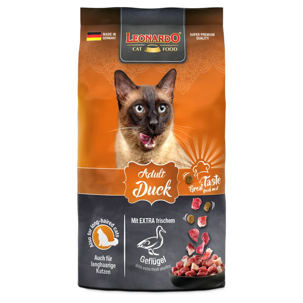 Leonardo Cat Dry Food Duck - Tailix