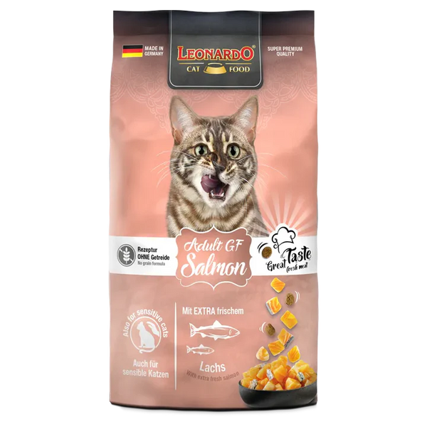 Leonardo Grain Free Cat Dry Food Salmon - Tailix