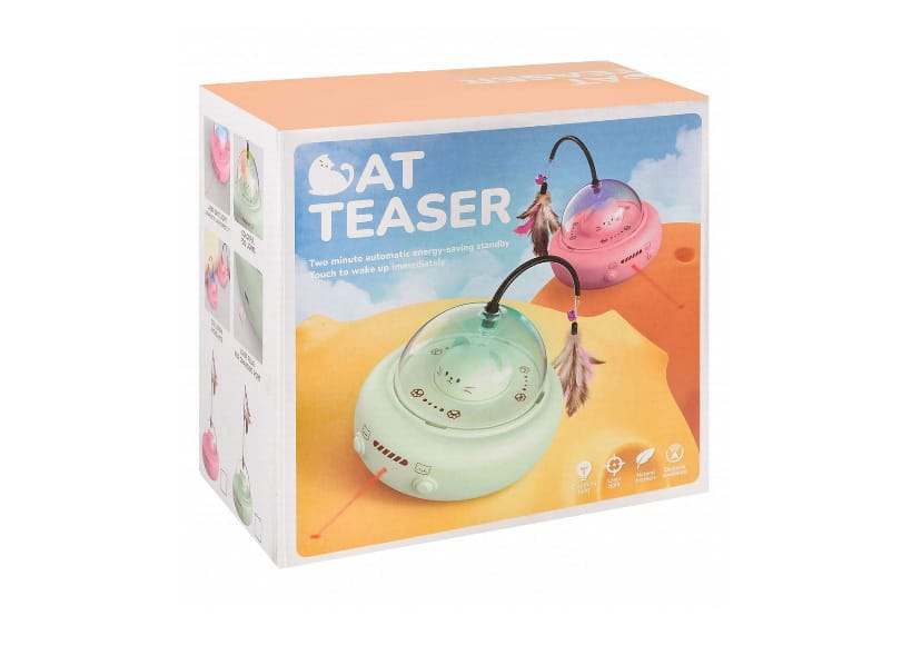 Movable Teaser Cat Toy With Feather - Tailix