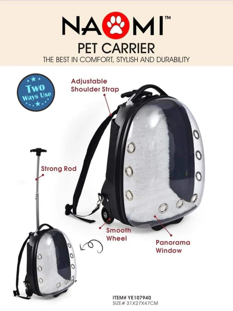 Naomi Carrier Bag Long Handle With Wheels - Tailix