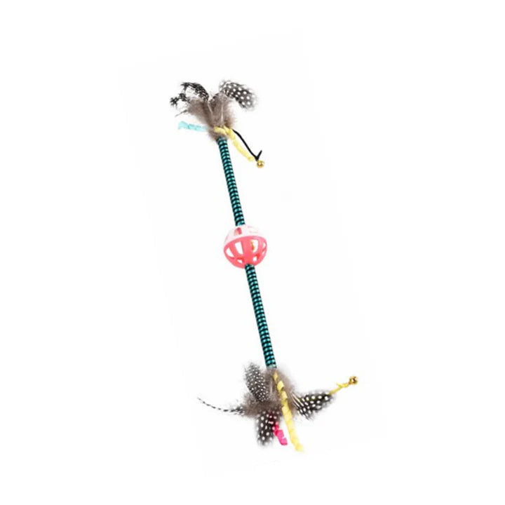 Naomi Feather Pole With Spin Ball Cat Toy - Tailix