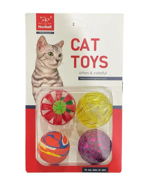 Nunbell 4 Balls Cat Toy - Tailix