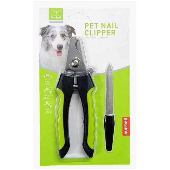 Nunbell Nail Clipper Green Large With File - Tailix