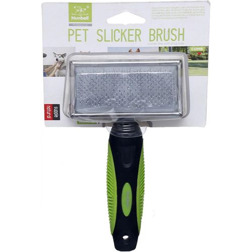 Nunbell Slicker Brush Green Small - Tailix