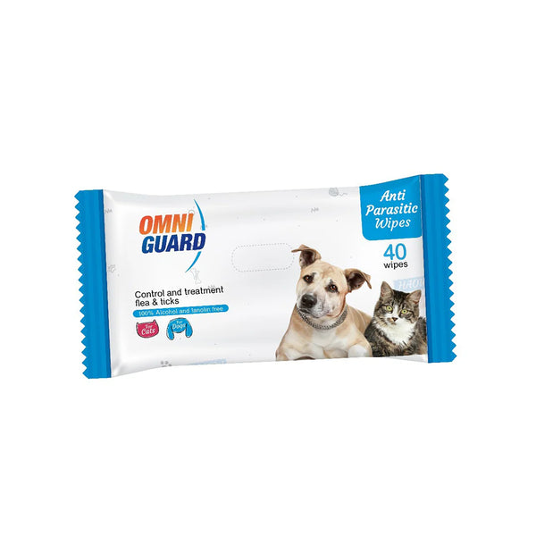 Omni Guard Anti Parasitic Wipes 40 Pieces - Tailix