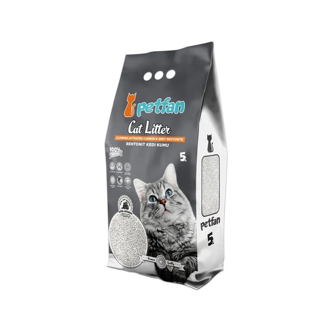 Petfan Clumping Cat Litter Active Carbon 5L - Tailix