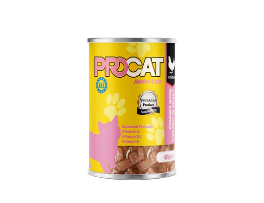 ProCat Kitten Wet Food Chicken Chunks Can 415g - Tailix