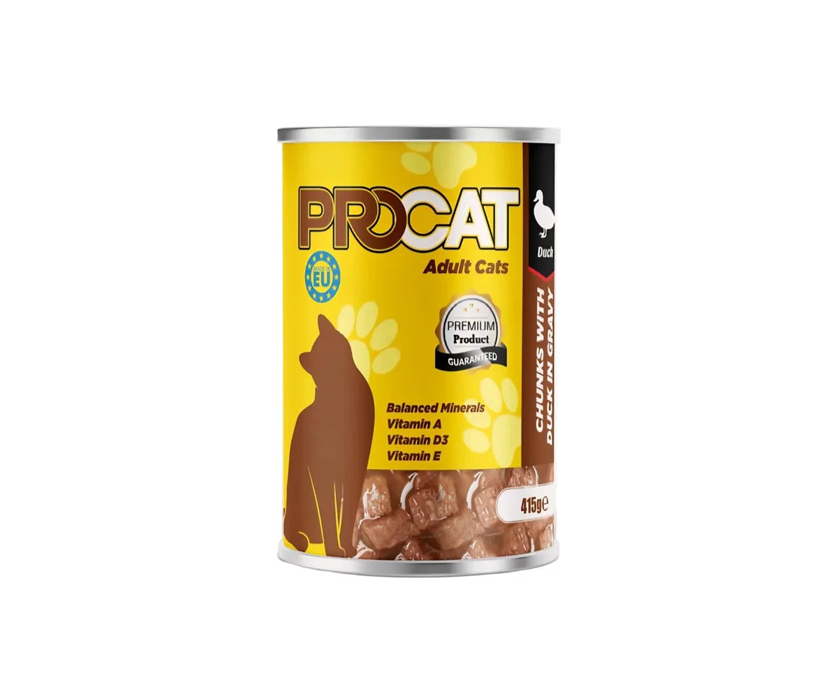 ProCat Wet Food Duck Chunks Can 415g - Tailix