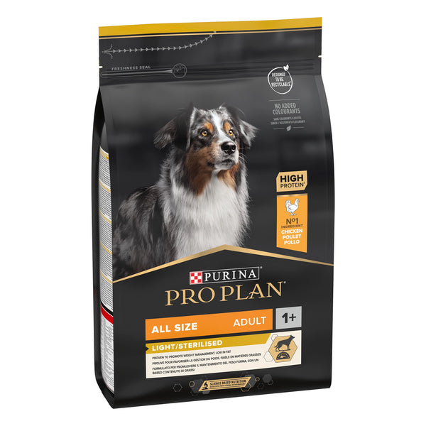 Pro Plan All Size Light&Sterilised Dog Dry Food - Tailix