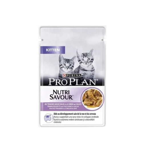 Pro Plan Kitten Wet Food Turkey Pouch 85g - Tailix