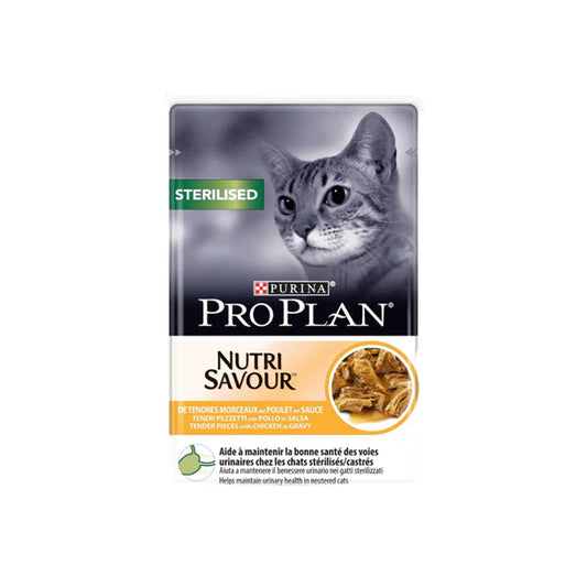 Pro Plan Sterilised Cat Wet Food Chicken Pouch 85g - Tailix