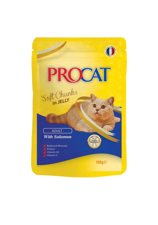 Procat Wet Food Salmon Pouch 100g - Tailix
